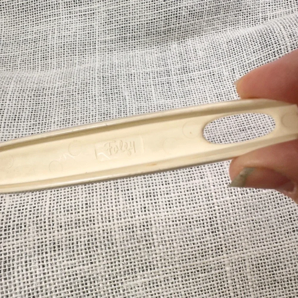Vintage Foley Slotted Spoon Cream‎ Nylon USA Kitchen Utensil 11